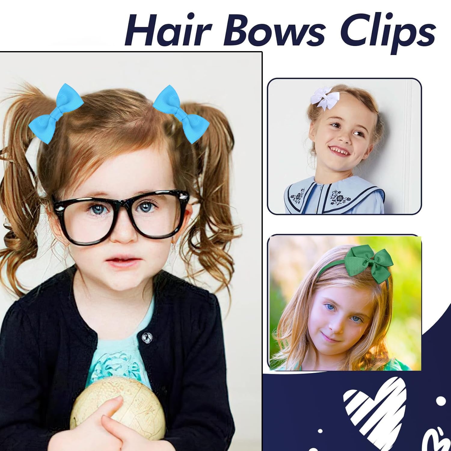 Clipband curly korker bows in red for playful looks