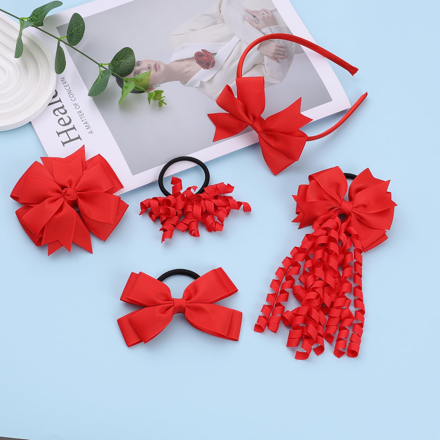 Clipband headband and bows set suitable for toddlers