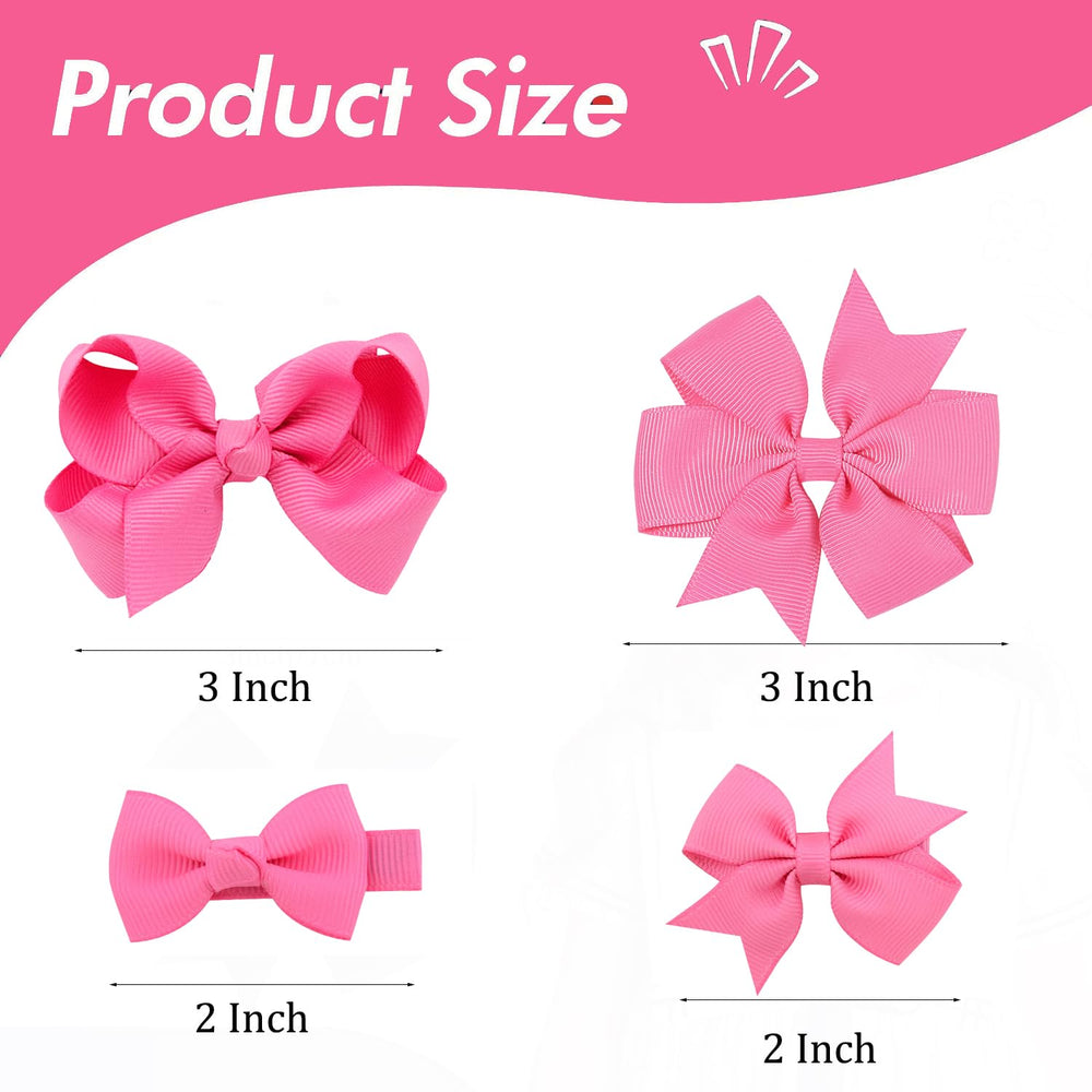 Clipband pink bows gift-ready for baby showers or birthdays