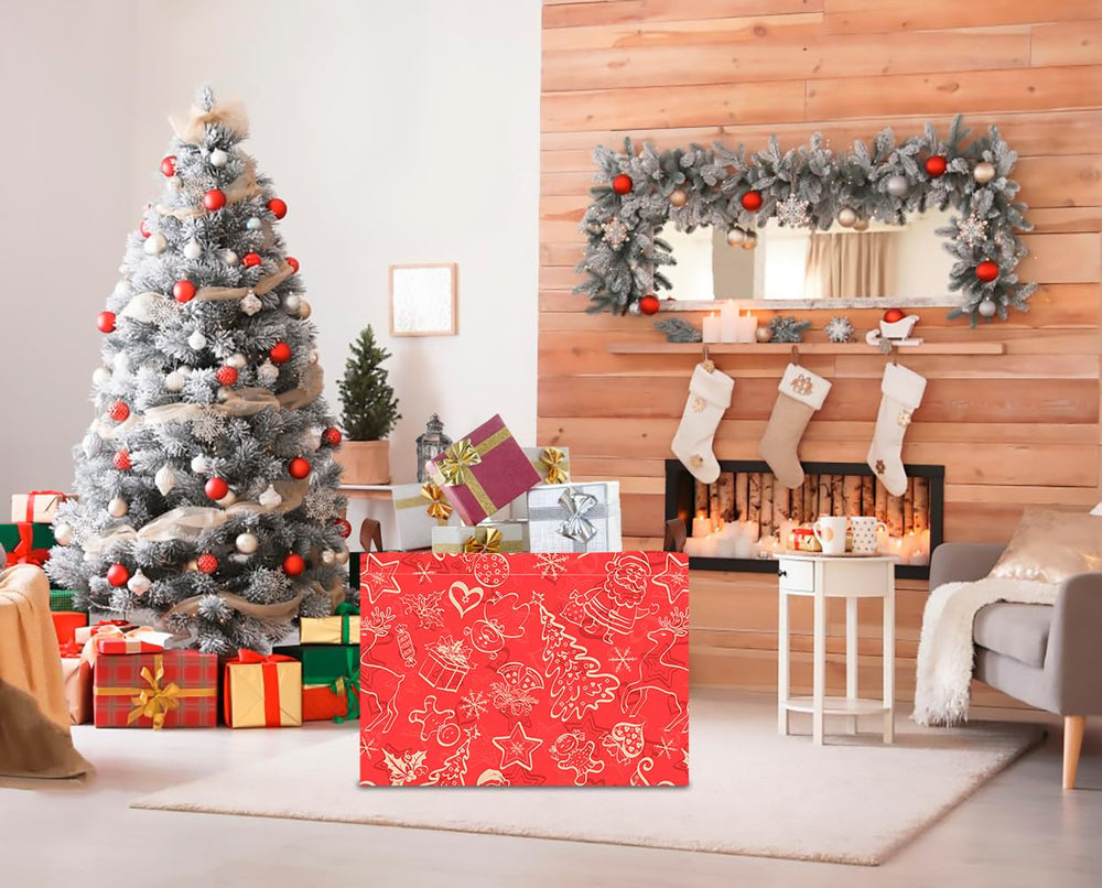 CLOCOR Handle-equipped basket shown in a living room setup.