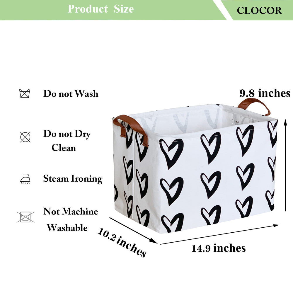 Clocor Heart Rectangular Basket packaging and unboxing context.