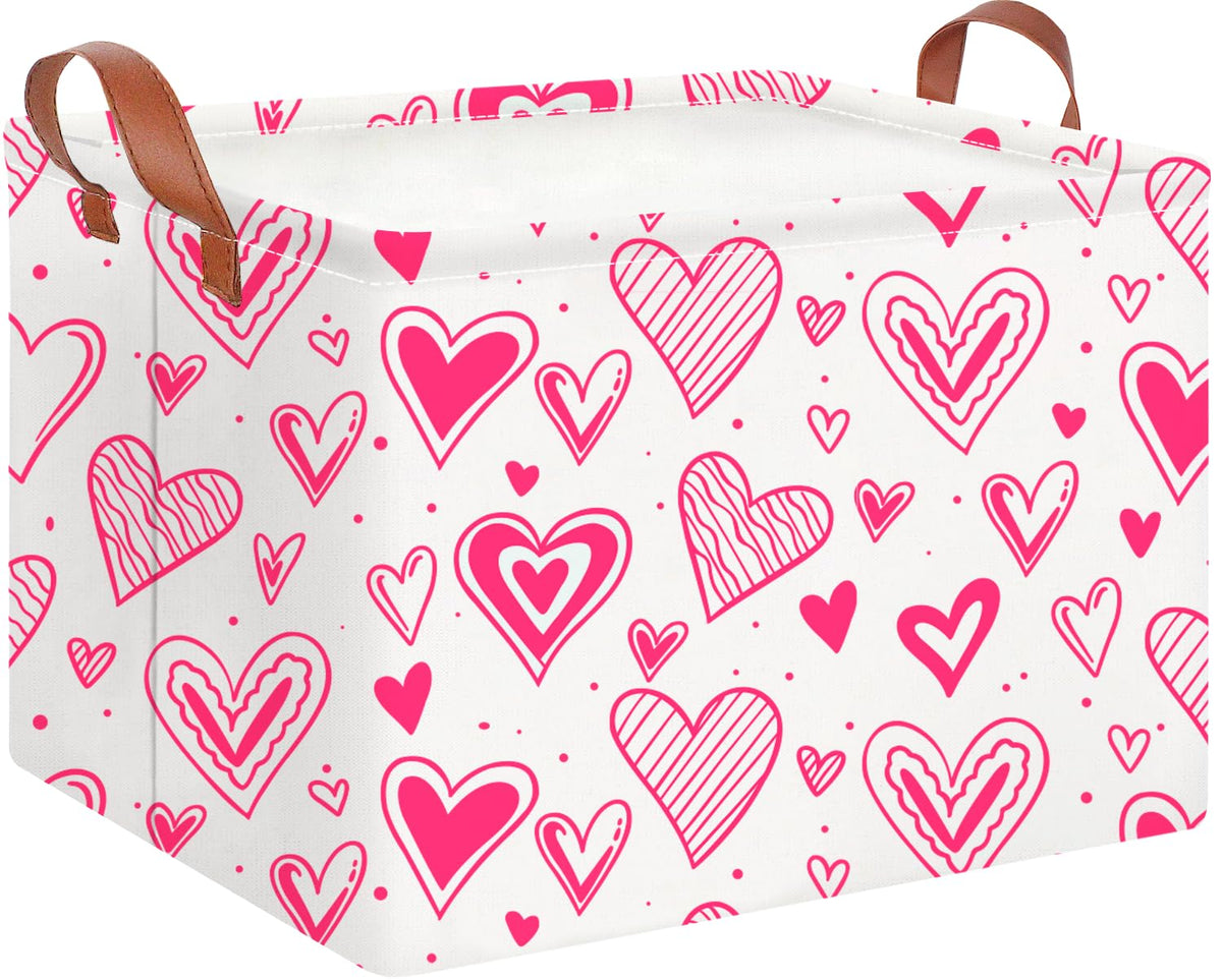CLOCOR rectangular heart basket ideal for toy storage and room organization