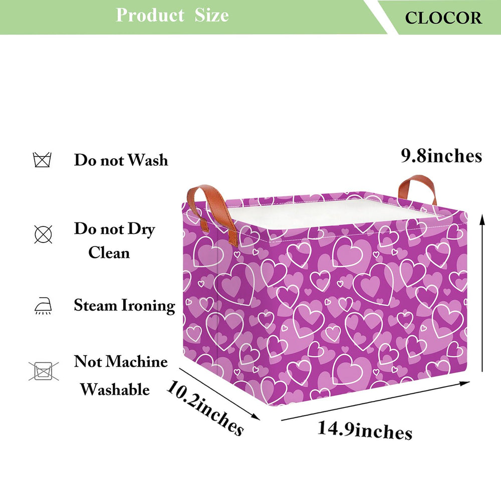 CLOCOR purple heart basket decor setup suitable for gifts and organization