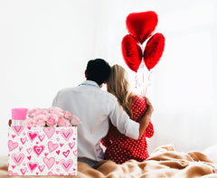 CLOCOR valentine gift-basket adds a charming accent with sturdy handles