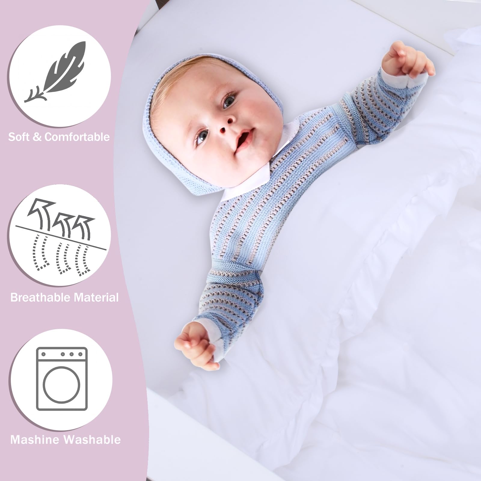 Cloele solid bedding set designed for both boys and girls