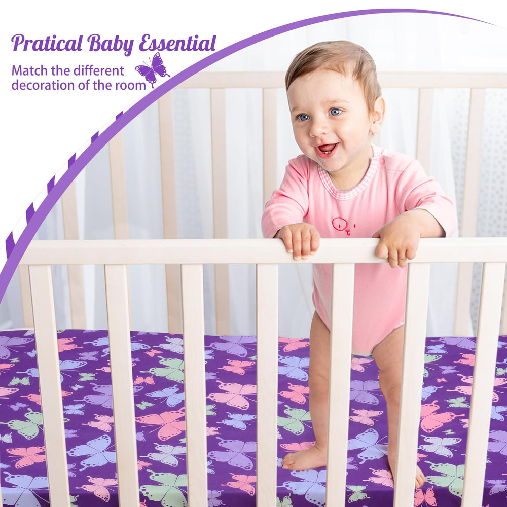 Cloele butterfly-themed nursery decor enhances cute, cohesive room design.