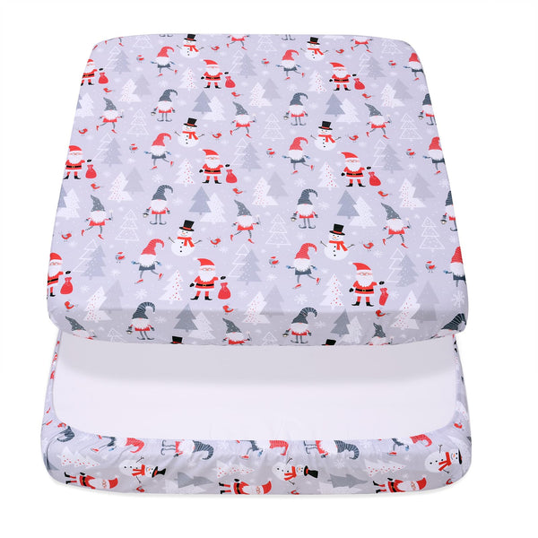 Cloele Christmas square playard sheet shows soft fabric for baby's skin