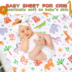 Cloele crib sheet with elastic secure-fit to prevent slipping.