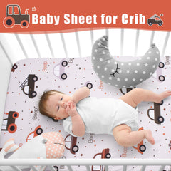 Cloele crib sheet on a standard crib mattress demonstrates secure fit