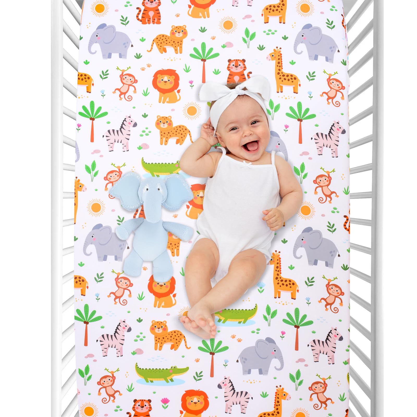 Cloele crib sheet in soft, breathable material for baby comfort.