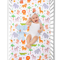 Cloele crib sheet in soft, breathable material for baby comfort.