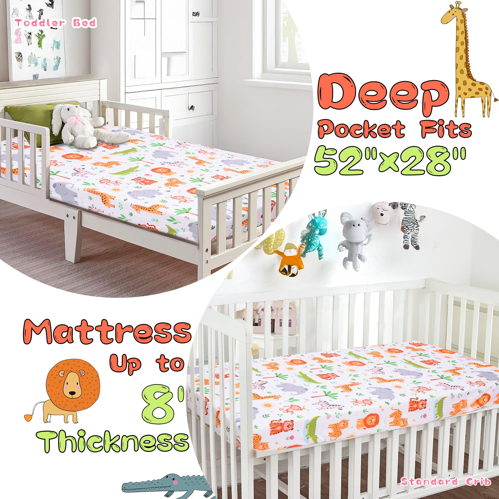 Cloele standard crib to toddler bed sheet supports growing sleepers.