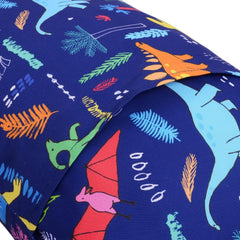 Cloele Dinodaur pillowcase in navy for 13x18 pillows; easy care and cozy naps
