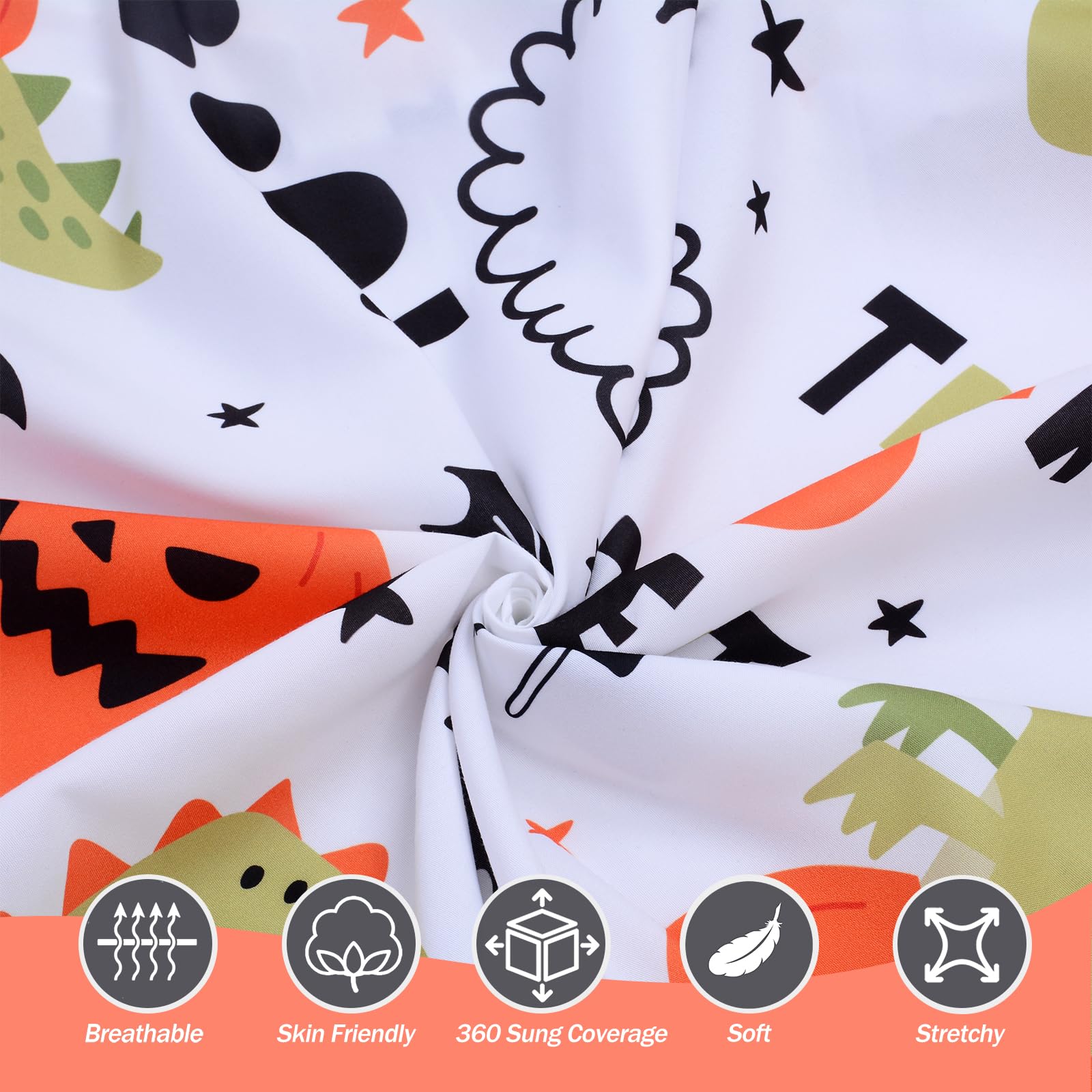 Cloele dinosaur and bat pattern adds playful vibe for toddlers