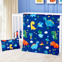 Cloele Dinosaur crib pillowcase offers gentle softness for baby's night sleep.