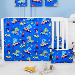 Cloele dinosaur crib sheet 52x28 fits standard cribs for secure, comfortable sleep.
