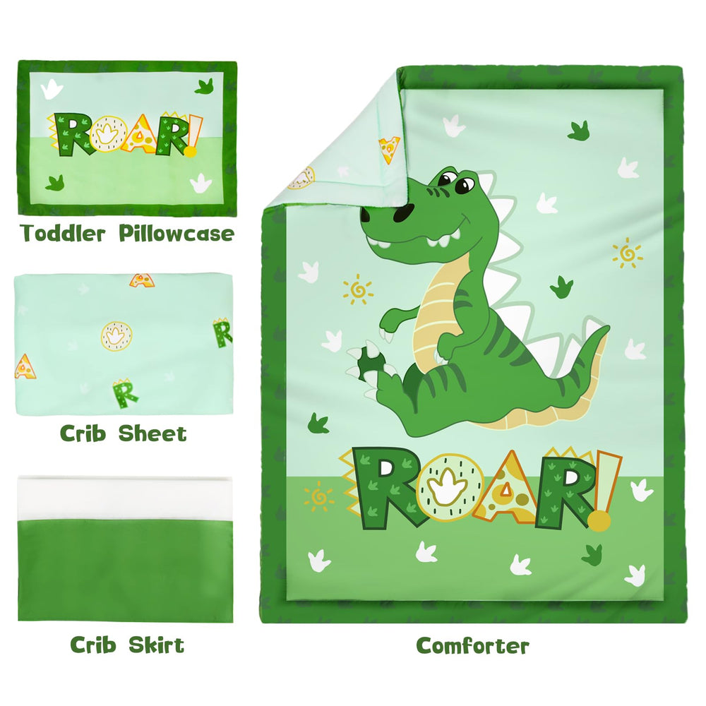 Cloele dinosaur fitted sheet providing snug fit and skin friendly softness