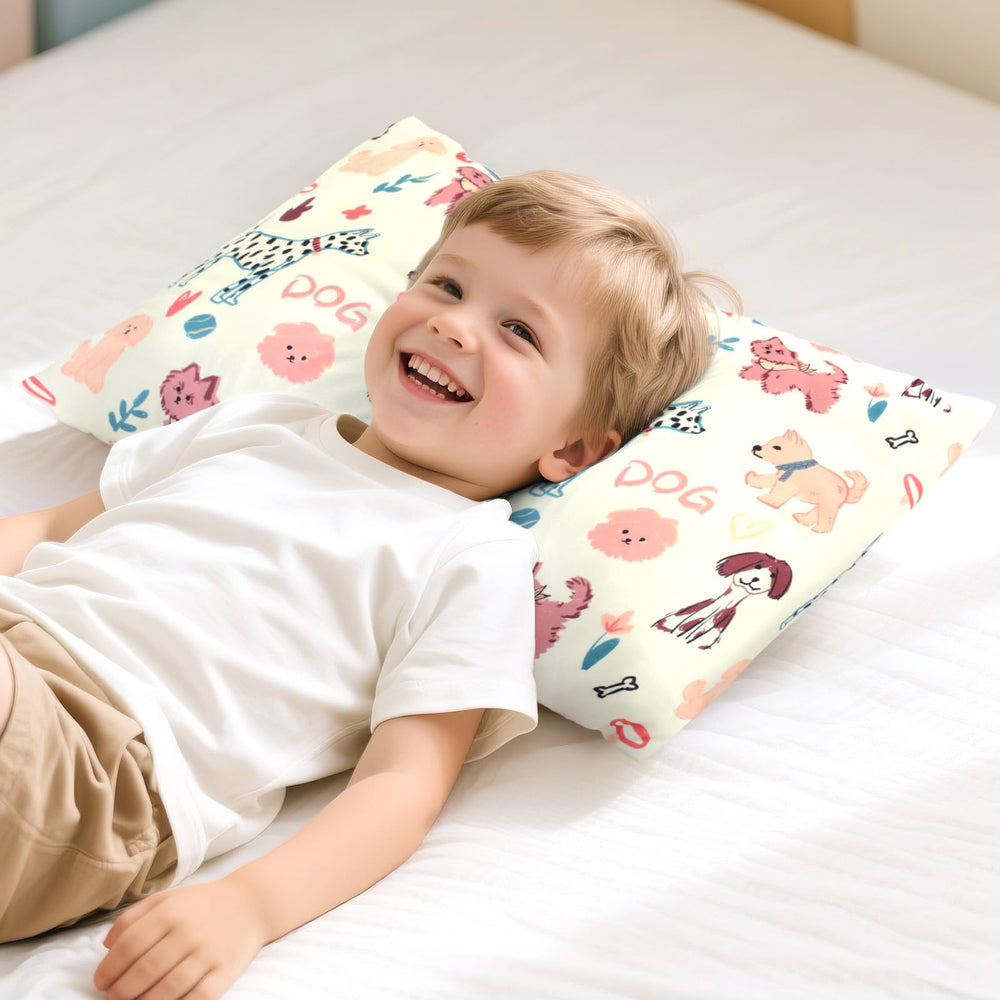 Cloele dog-pattern toddler pillowcase 13x18 supports cozy travel rest.