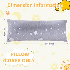 Cloele grey-star pattern pillow cover adds gender-neutral decor to rooms.