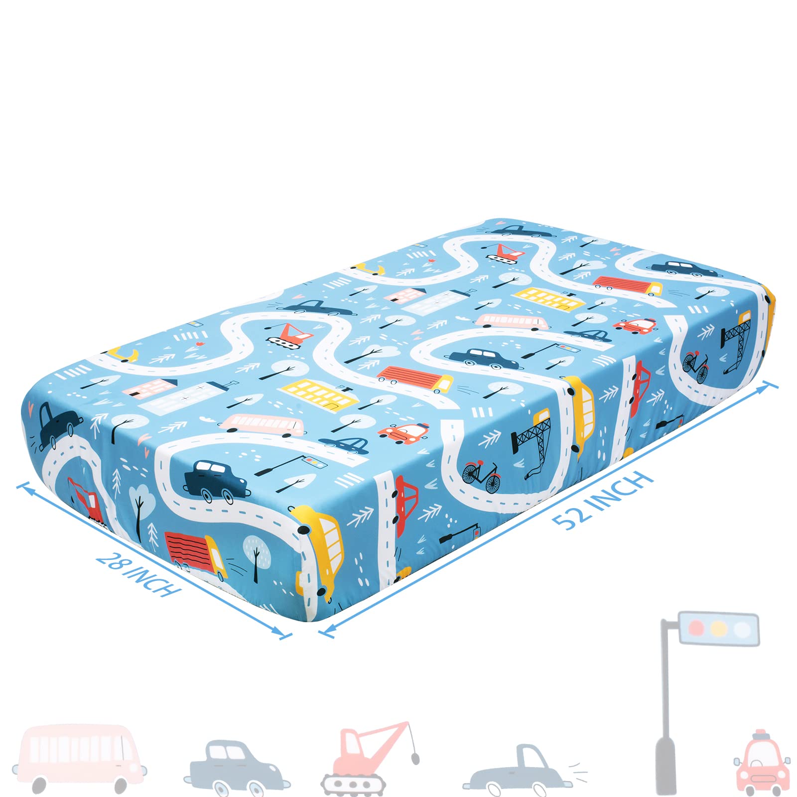 Cloele machine-washable crib sheet stays vibrant after many gentle cycles.