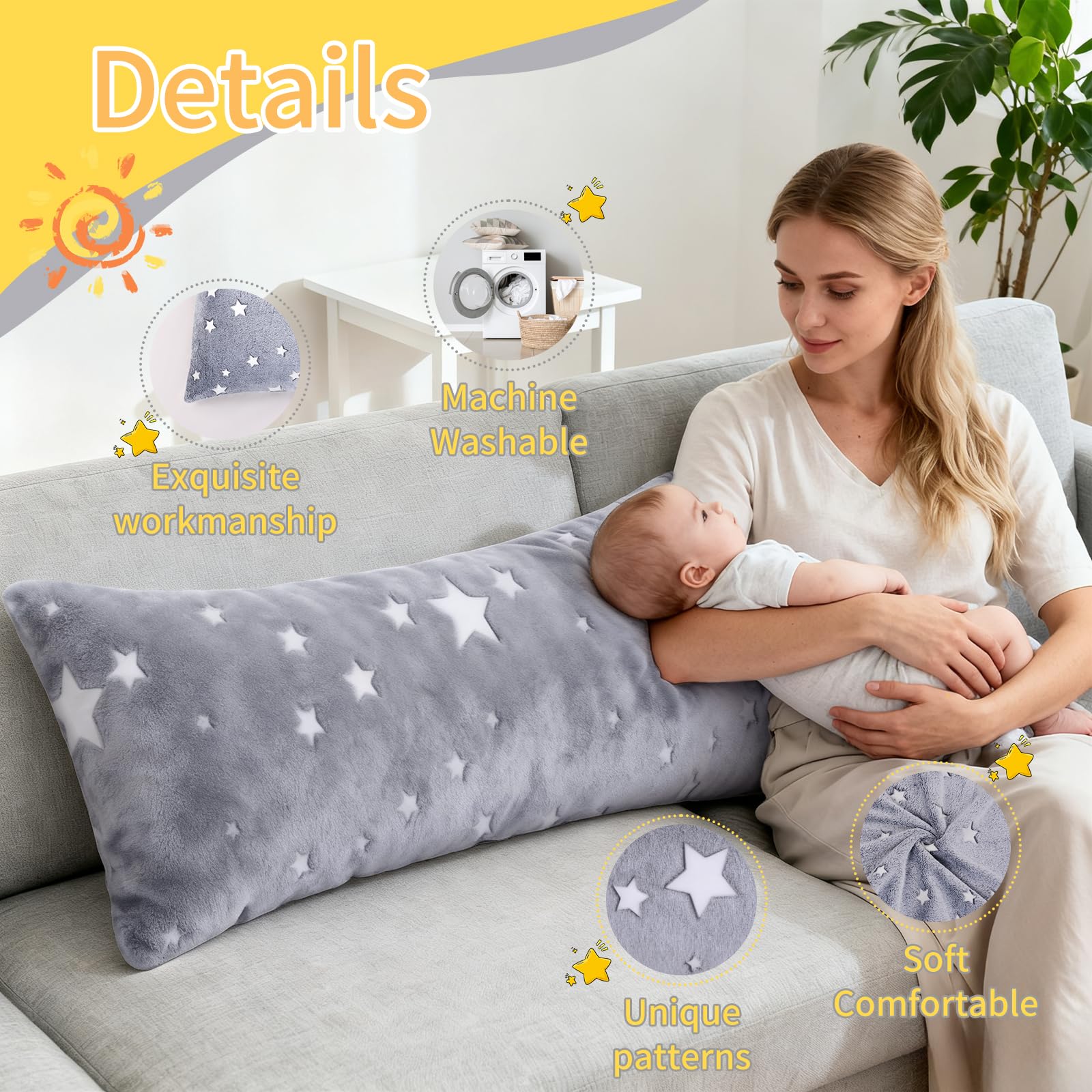 Cloele machine-washable pillow cover stays fresh with easy care.