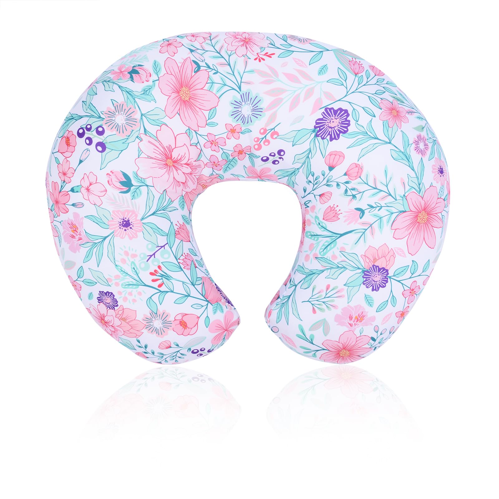Cloele nursing pillow cover with botanical floral leaf pattern for gentle comfort
