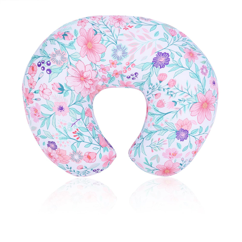 Cloele nursing pillow cover with botanical floral leaf pattern for gentle comfort
