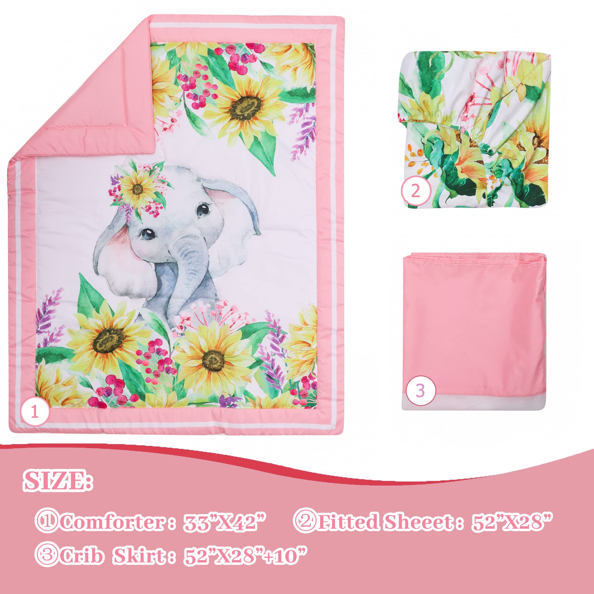 Cloele pink animal print nursery detail for girls