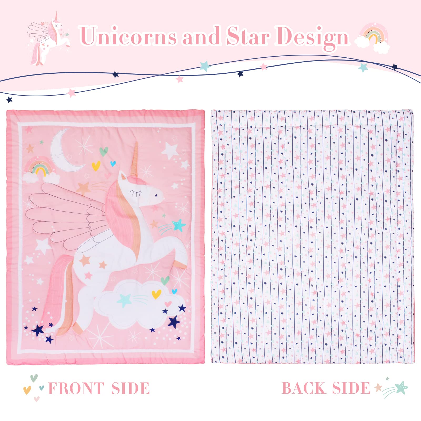 Cloele pink fitted crib sheet 52x28 offers a snug, breathable fit.