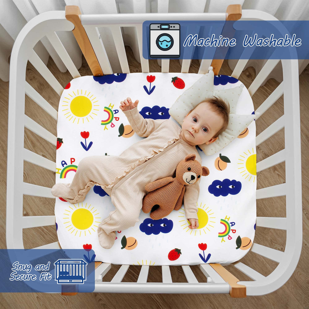 Cloele playard mattress cover in soft fabric for baby comfort.