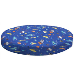 Cloele round stretchy crib sheet in soft microfiber for 42x42 cribs, gentle sleep surface.