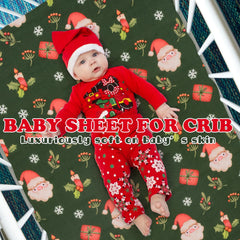 Cloele soft polyester crib sheet offers breathable comfort for sleep.