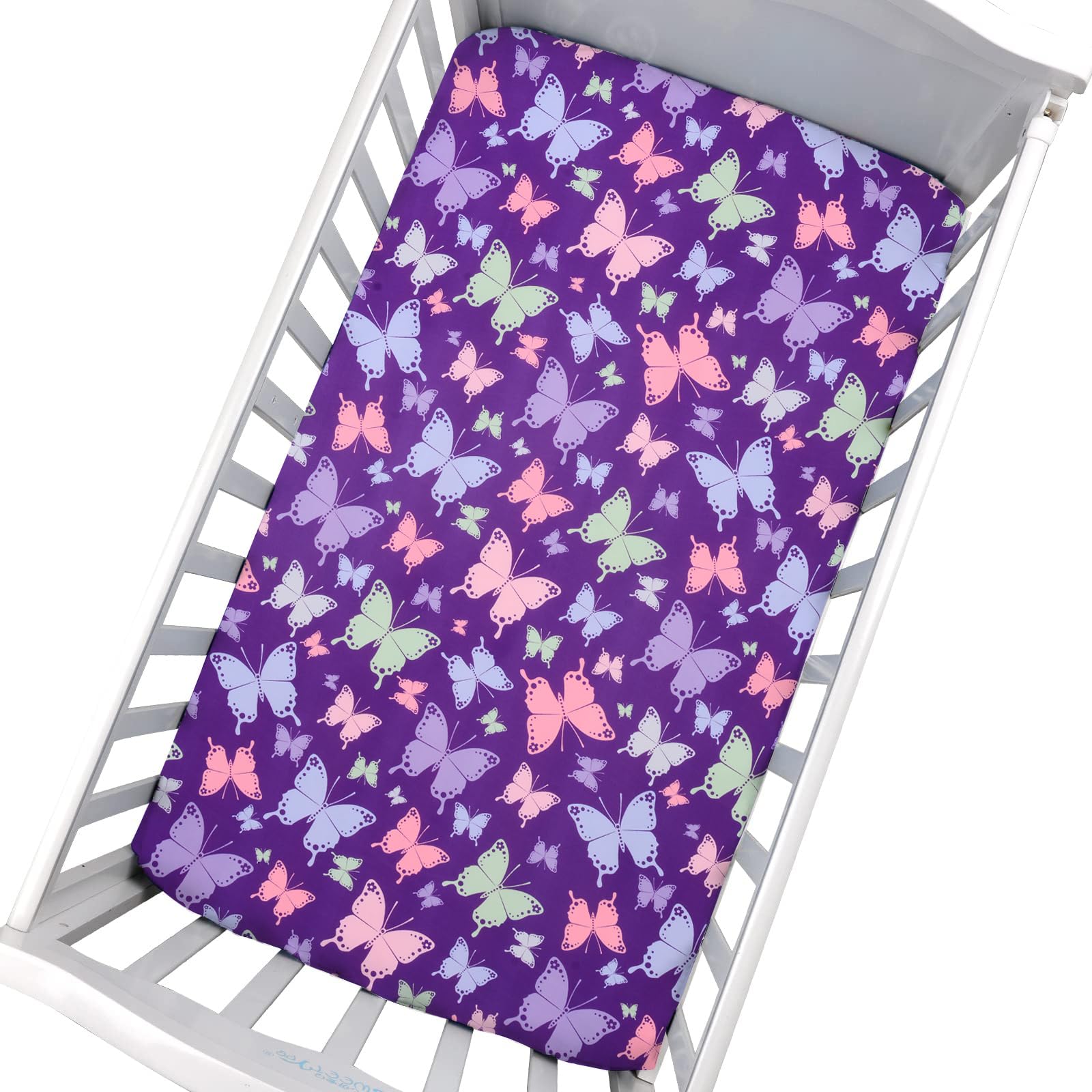 Cloele soft-polyester crib sheet offers breathable comfort for naps.