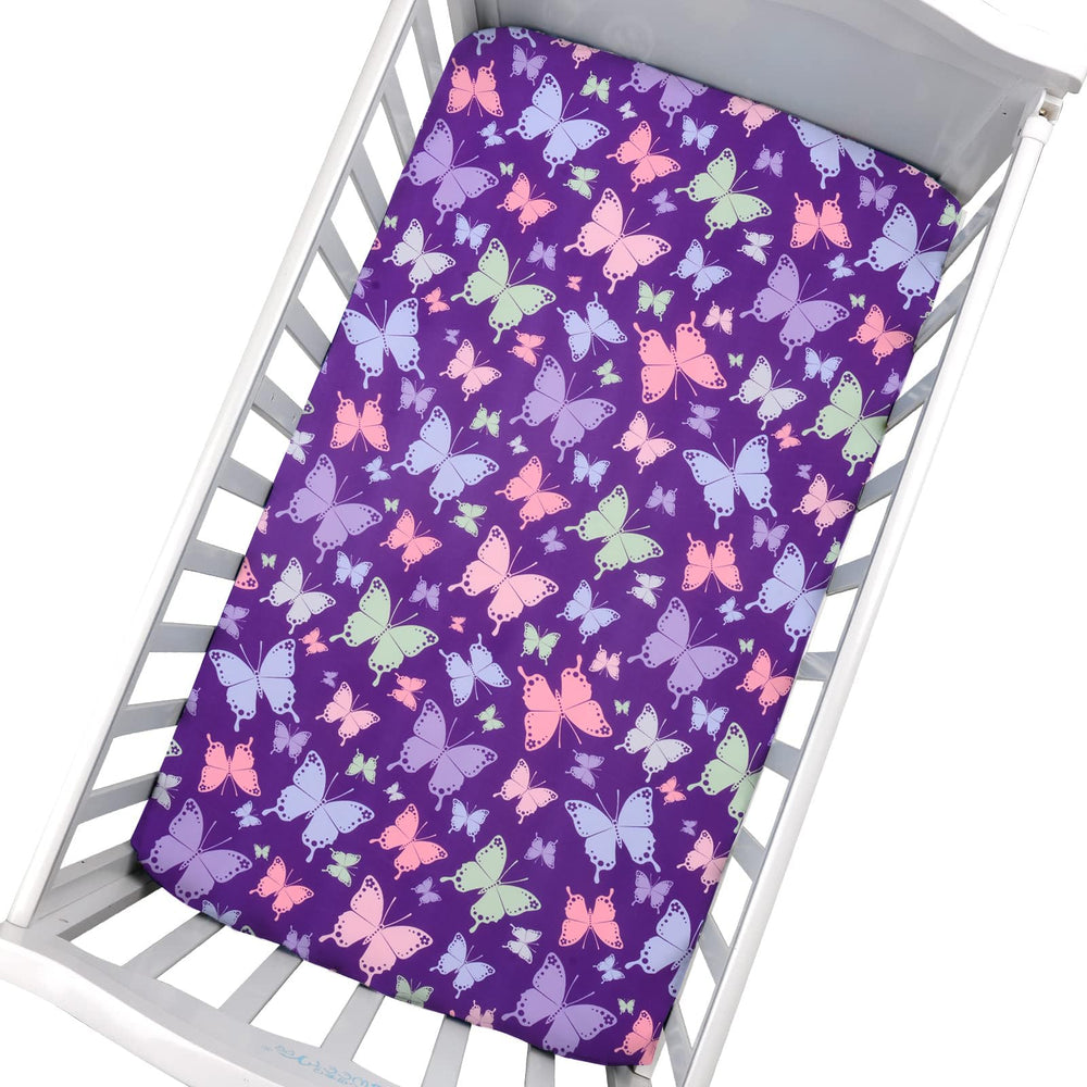 Cloele soft-polyester crib sheet offers breathable comfort for naps.