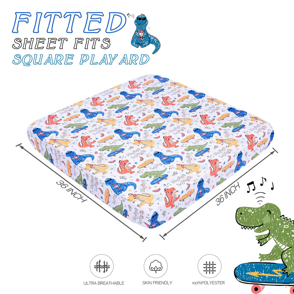 Cloele Square Playard Sheet is easy to wash and color stays bright.