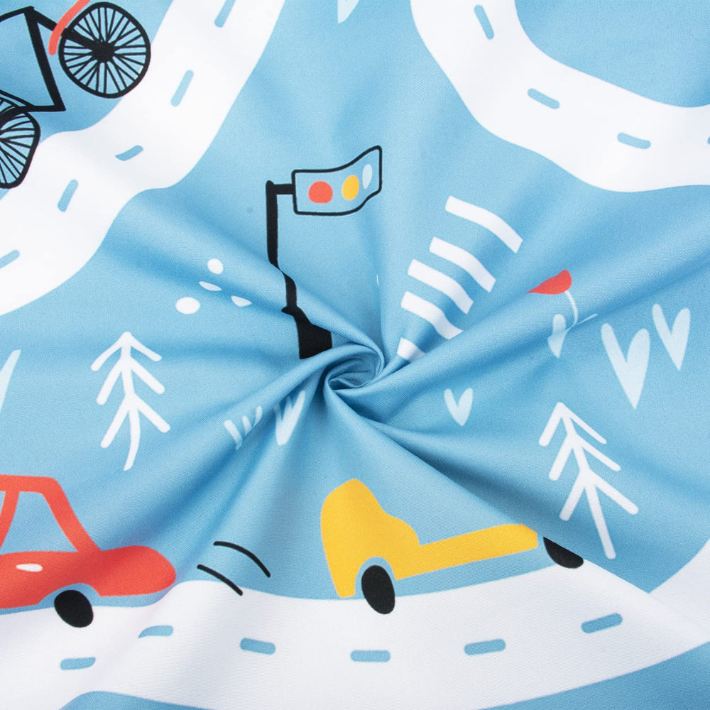 Cloele travel-friendly playard sheet in portable setup