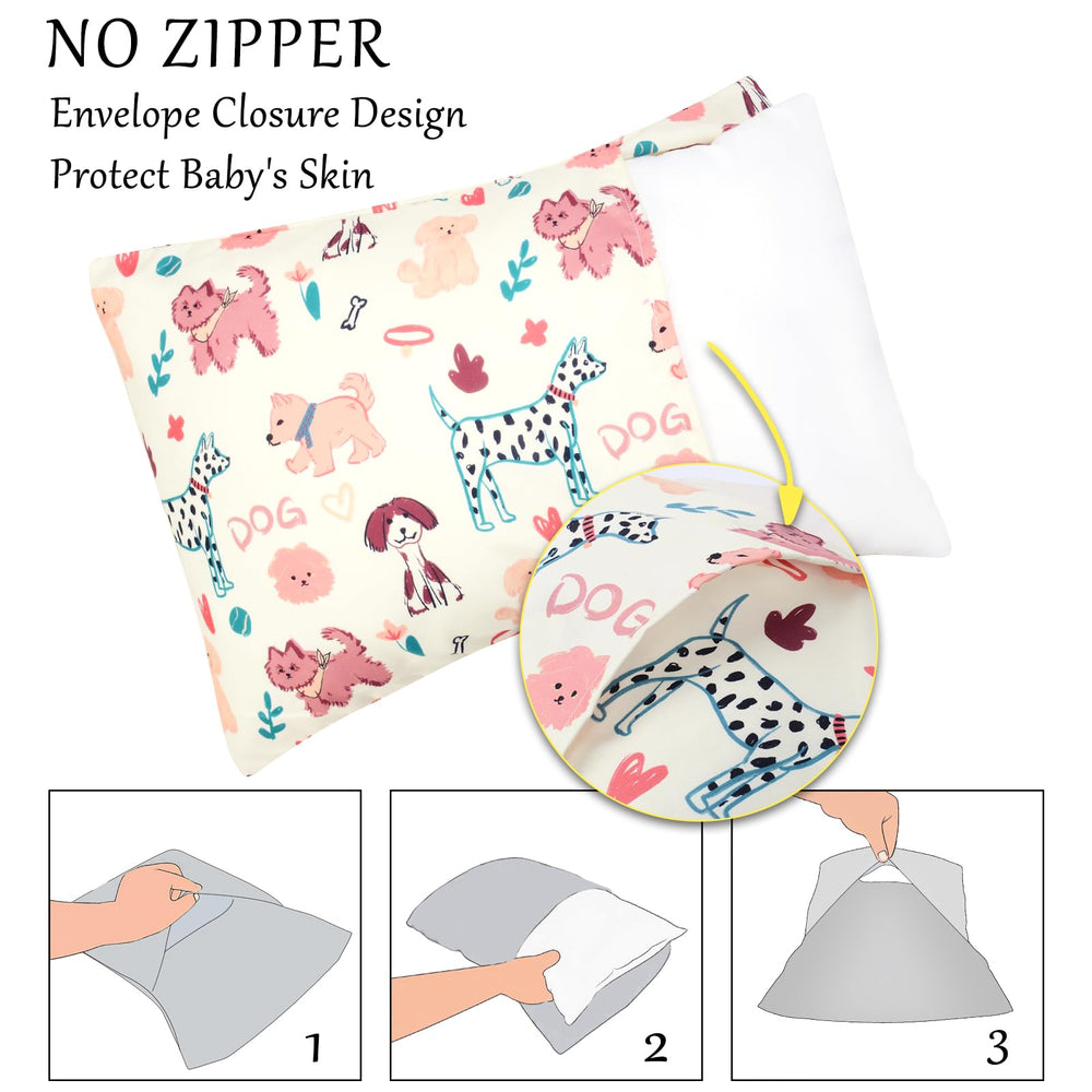 Cloele travel pillowcase with dog design brightens trips for children.