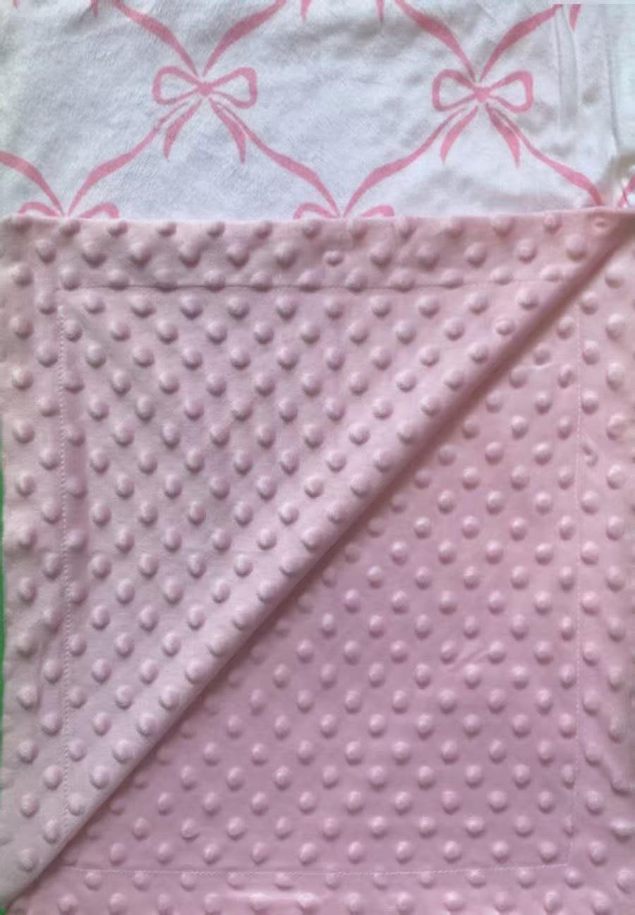 Closockey baby blanket reversible design with dots on one side for soothing textures.