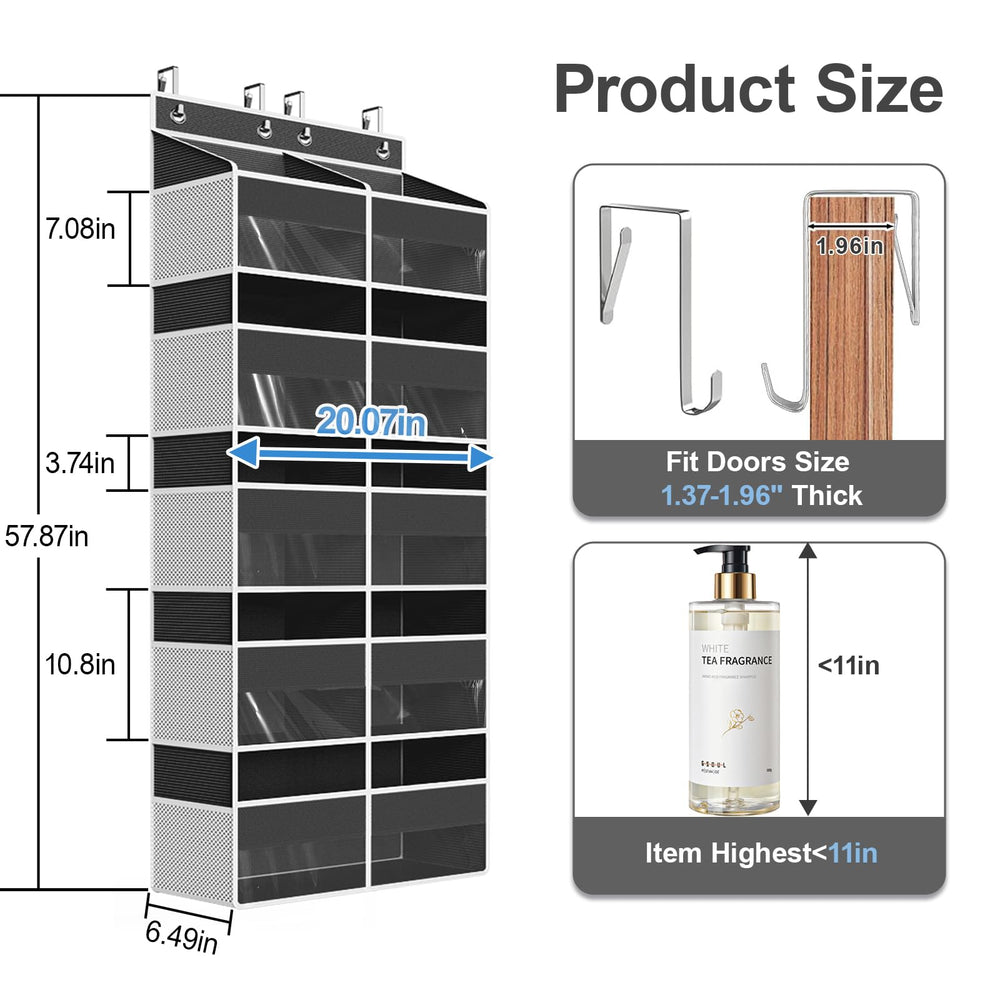 Clothink door organizer with side pockets for small items.