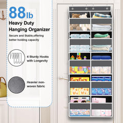 Clothink eco-friendly fabric door organizer with transparent front for quick item search.