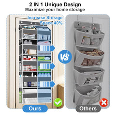 Clothink heavy-duty door organizer 80lb capacity provides sturdy storage without sagging.
