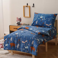 CLOTHKNOW animal toddler bedding flat sheet showing smooth surface and color.