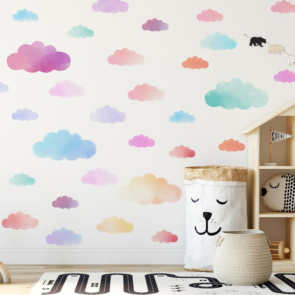 Clothmile colorful clouds wall decals brighten nurseries and spark imaginative play.