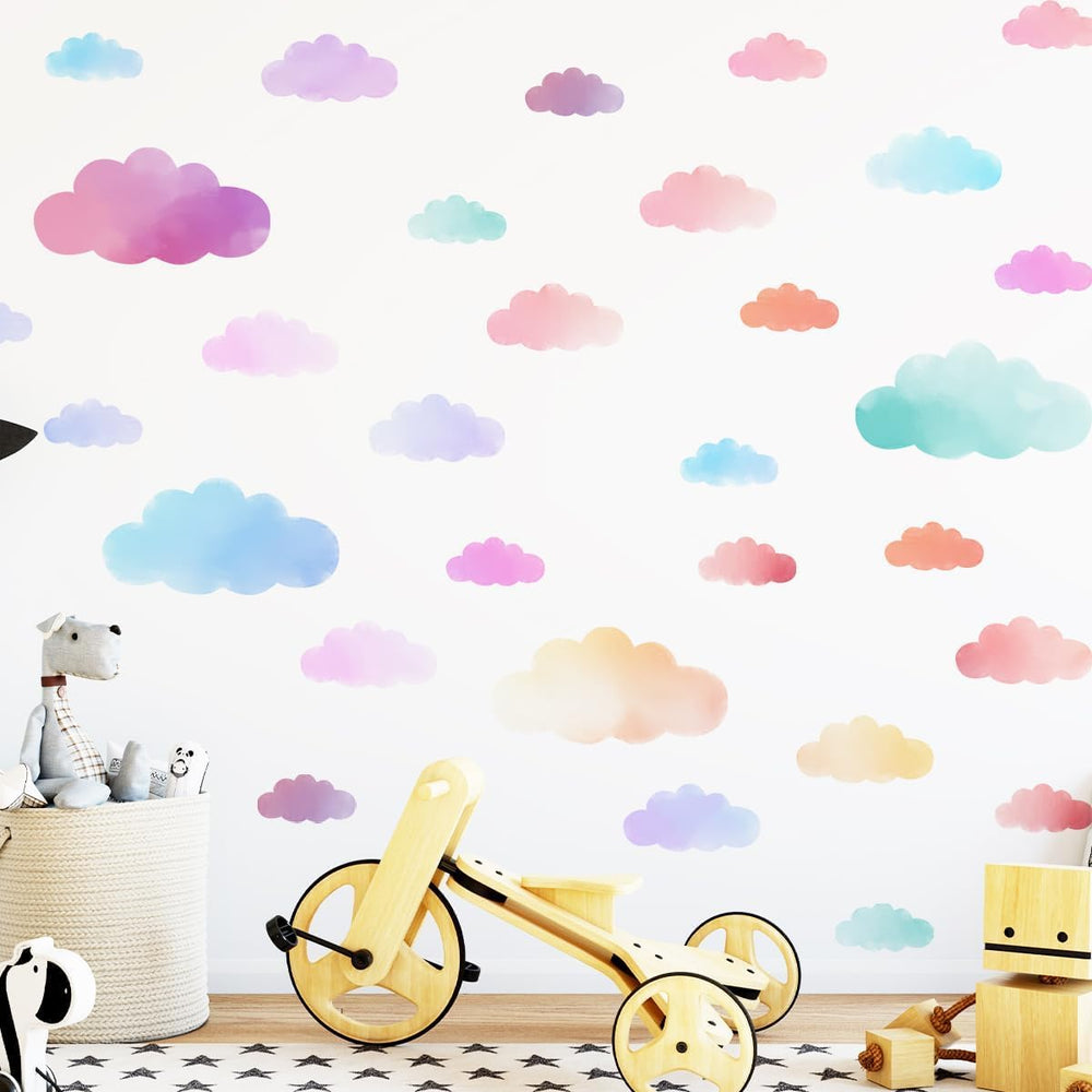 Clothmile self-adhesive clouds attach easily to walls, windows, and furniture.