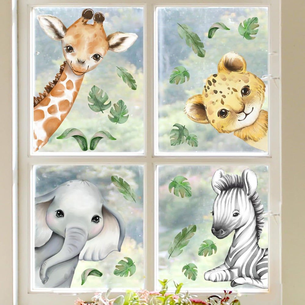 Clothmile tiger watercolor window sticker enhances nursery decor and imagination.