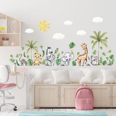 clothmile watercolor jungle monkey wall sticker sparks imaginative play on walls