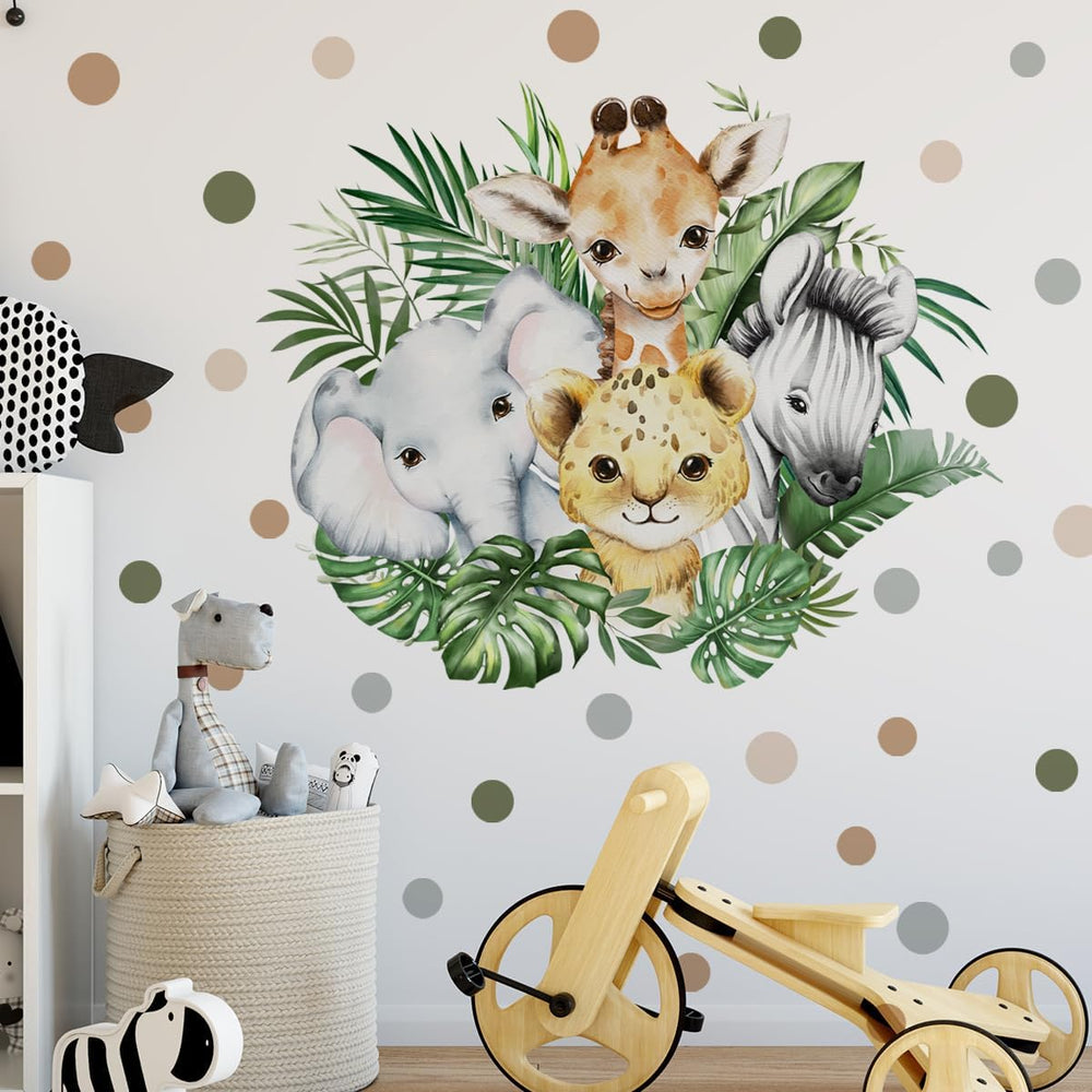 clothmile watercolor jungle palm leaves wall decal softens spaces beautifully