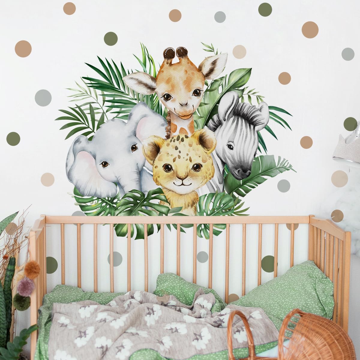 clothmile watercolor jungle tiger wall decal to spark imagination in the nursery