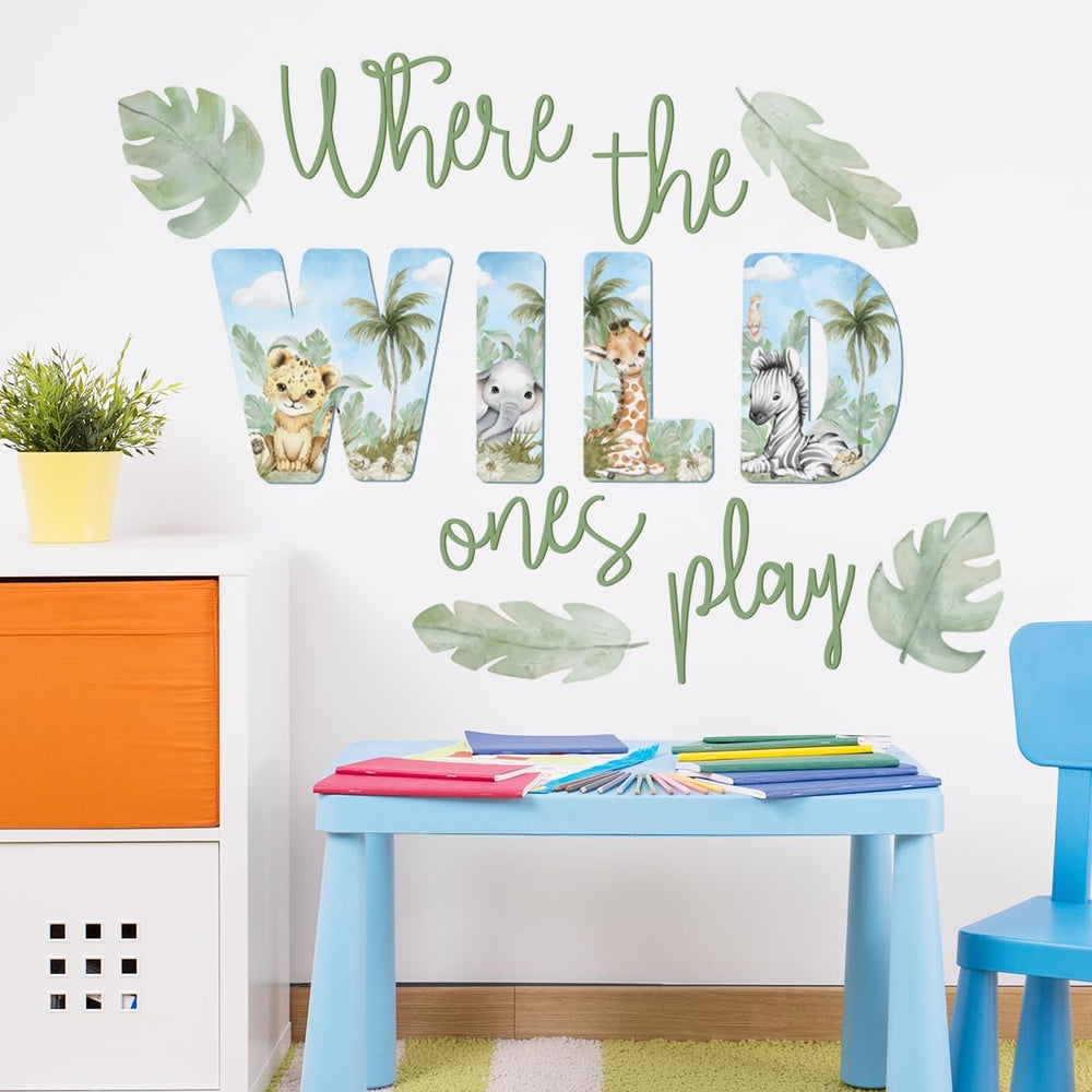 clothmile Wild Jungle Tiger decal decor for nursery walls adds playful color and learning cues.