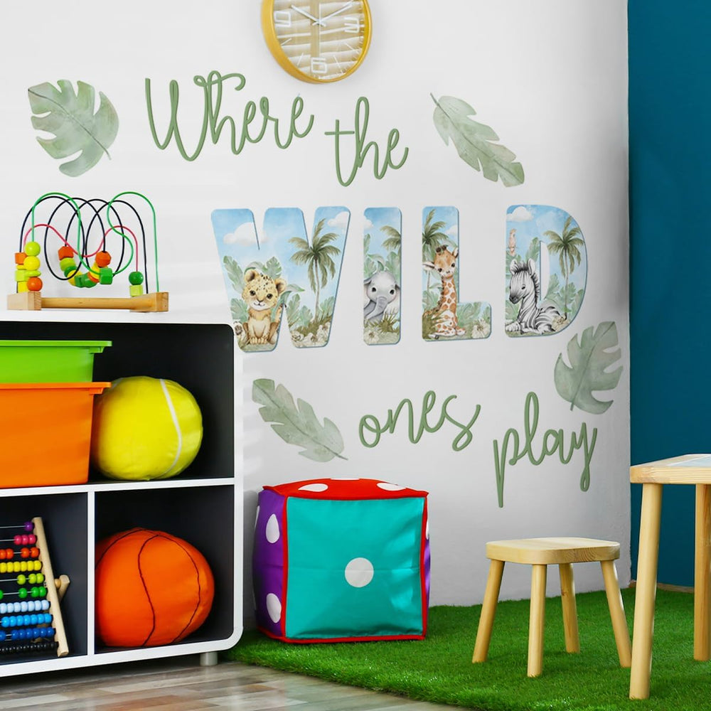 clothmile Wild Jungle Zebra decal adds lively stripes and movement to play areas.